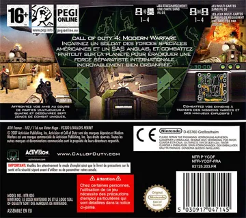 Call of Duty 4 - Modern Warfare (Japan) box cover back